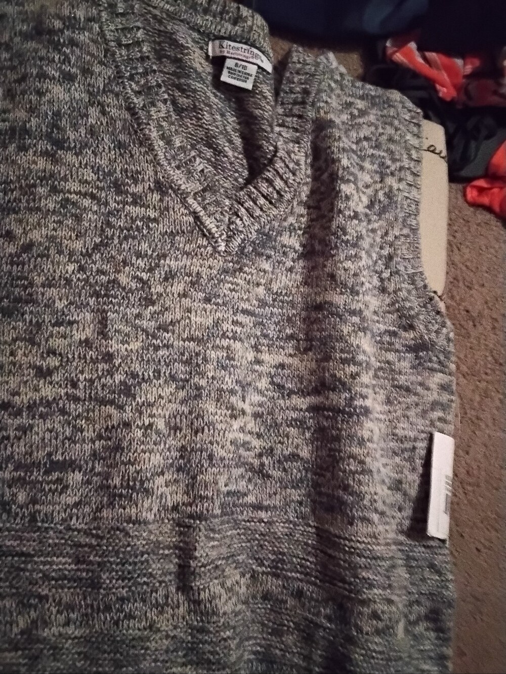 Kitestrings Sleevess Sweater Vest Boys 8-10 Blue